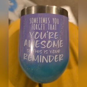 Inspirational Ombre Stainless Tumbler - You're Awesome Keeps Hot Hott Cold Cold